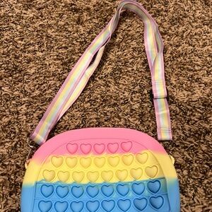 Colorful Heart Pop It Crossbody Bag